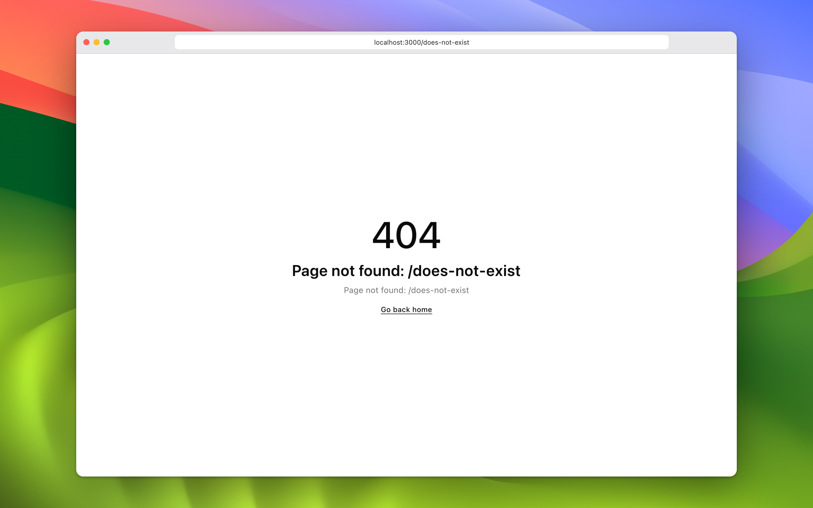 New 404 page with a back button