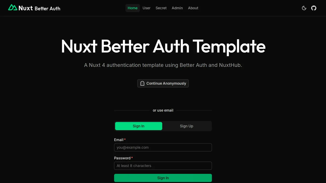 NuxtHub Better Auth