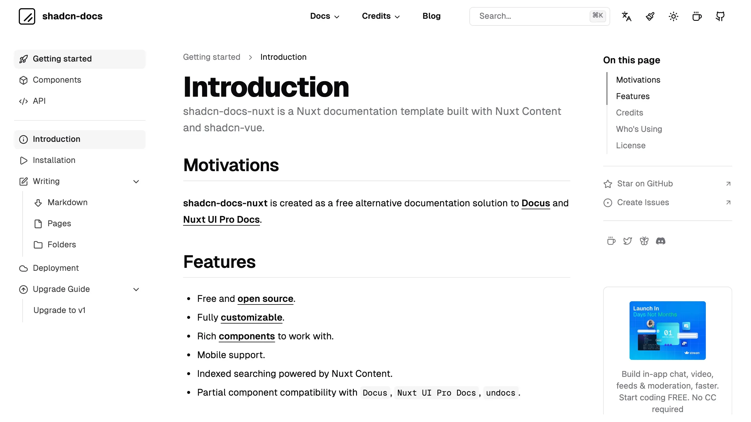 Shadcn Docs Template