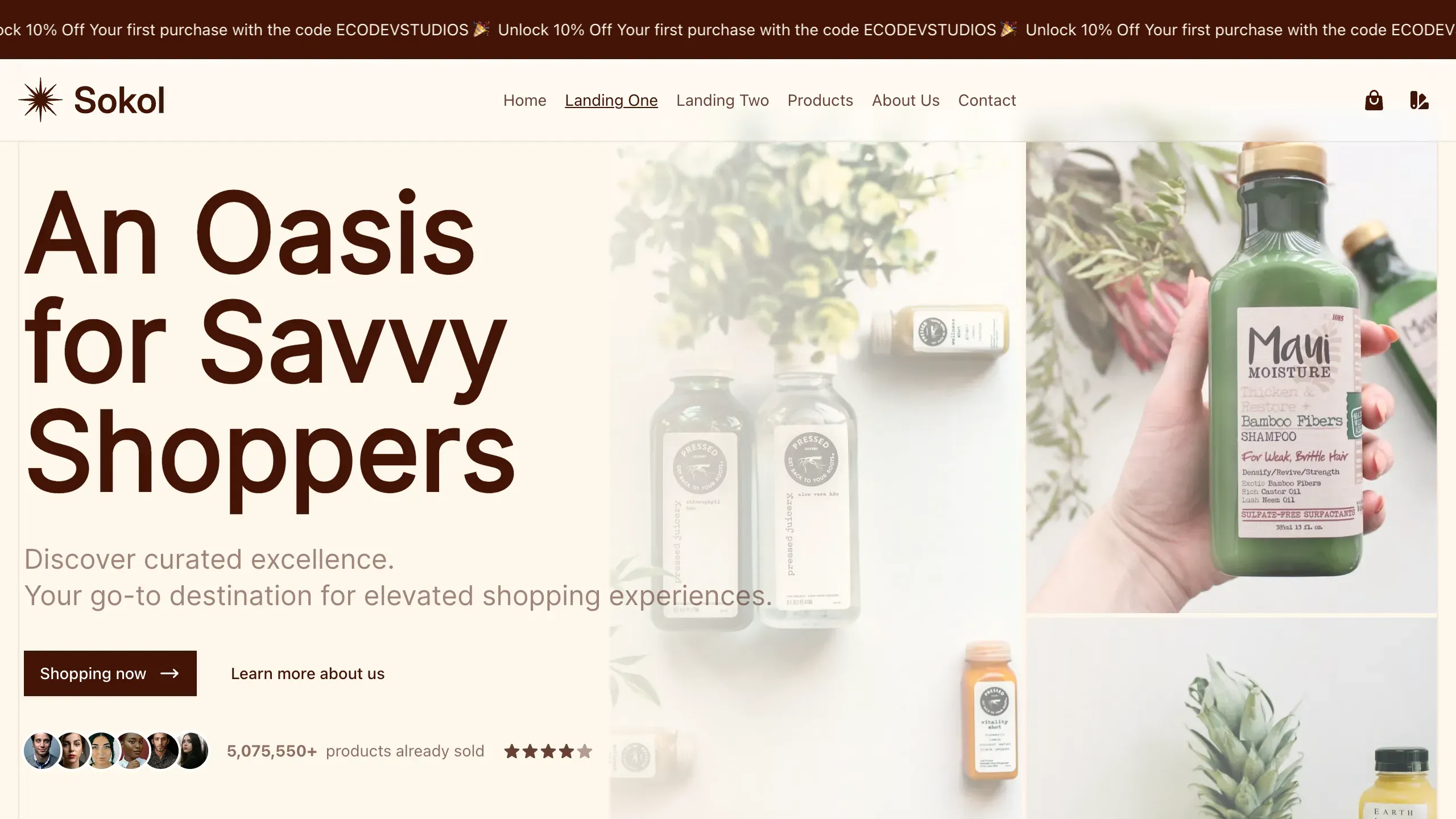 Sokol eCommerce Minimal Template