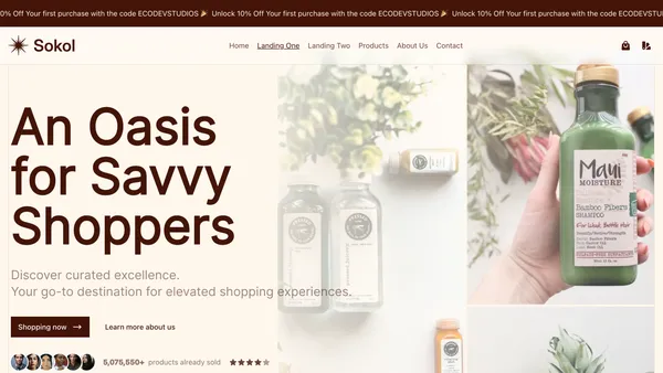 Sokol eCommerce Minimal Template